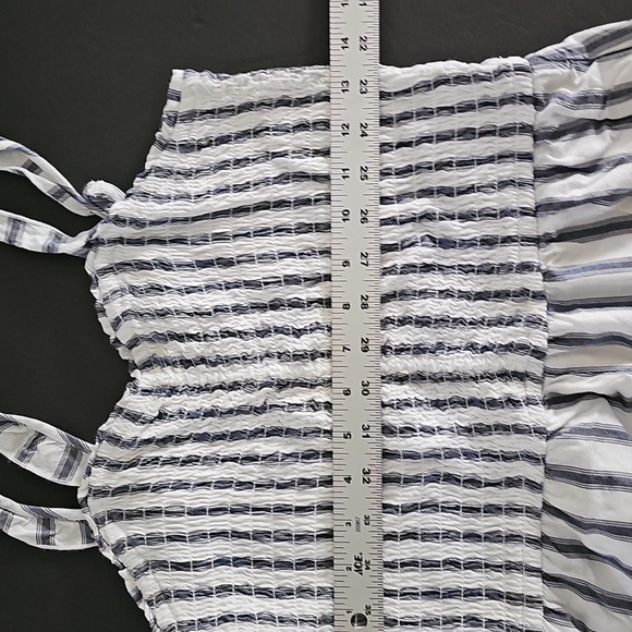 Abercrombie Kids Blue and White Striped Jumpsuit Size 13/14 - Picture 3 of 7